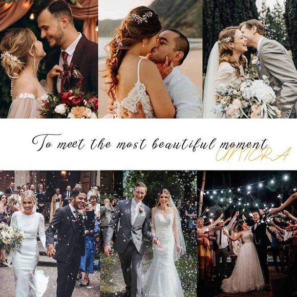 ❤️Women Silver Flower Bride Hair Vine Leaf  Hair Piece Beaded Headpieces Jewelry - Picture 9 of 9